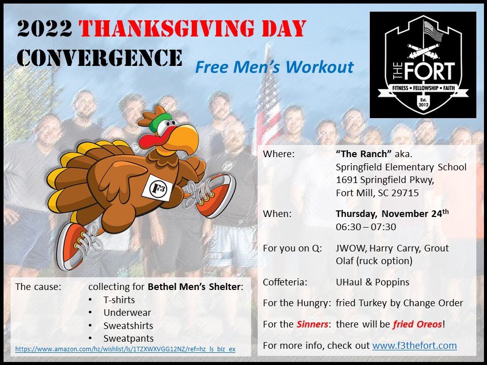 Let’s go!!!  <a href="/F3theFort/">F3 The Fort</a>