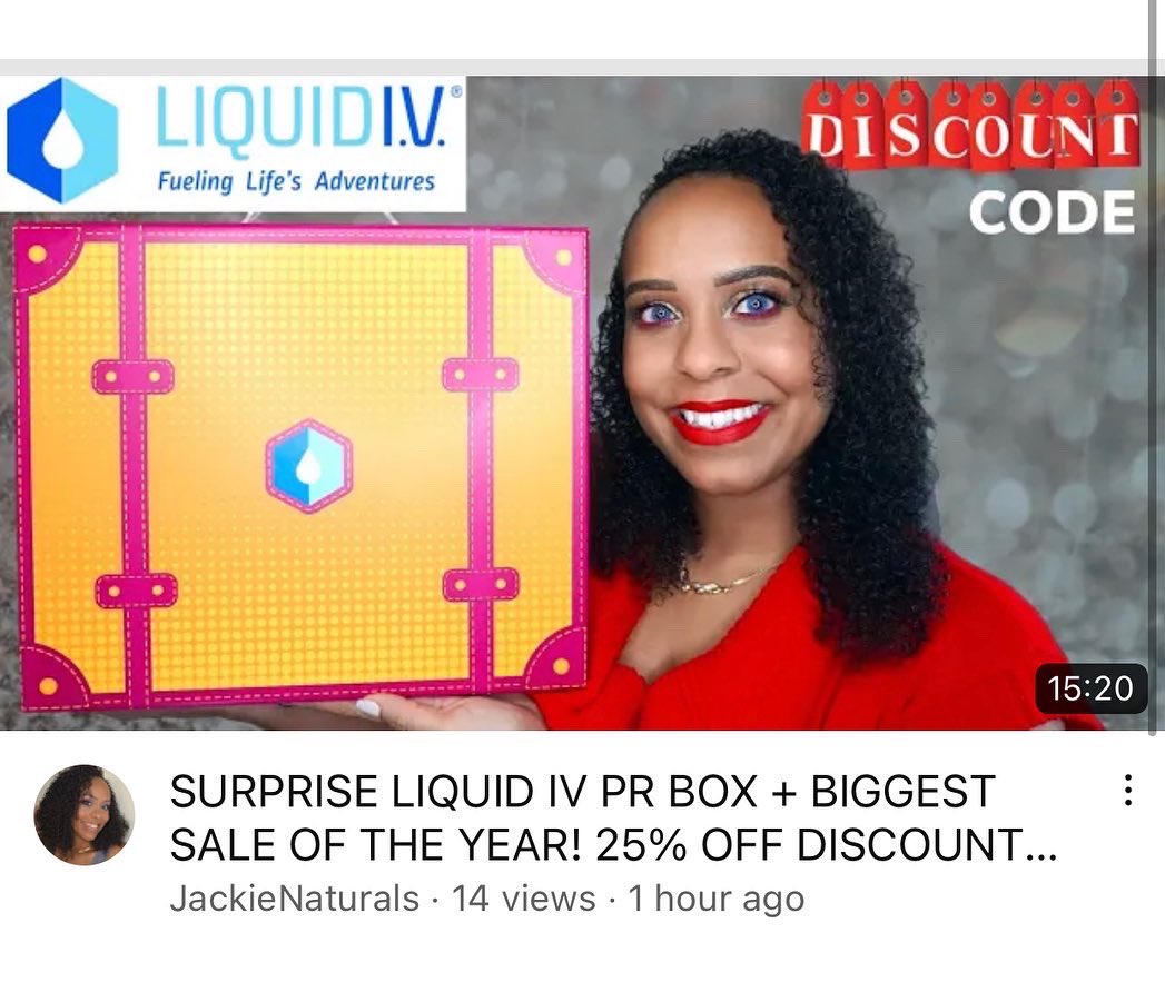JackieNaturals's tweet image. 🚨NEW VIDEO🚨LIQUID I.V. SURPRISE PR BOX WITH A SPECIAL GUEST + DETAILS ON THE BIGGEST SALE OF THE YEAR IS ON MY CHANNEL! @liquidiv 

WATCH: youtu.be/f0wT3l0htFw

25% Off Runs NOW- 11/28/22. Use Code JACKIENATURALS

25% Off Link: glnk.io/koyv/jackienat… 

#LIVPartner #liquidiv