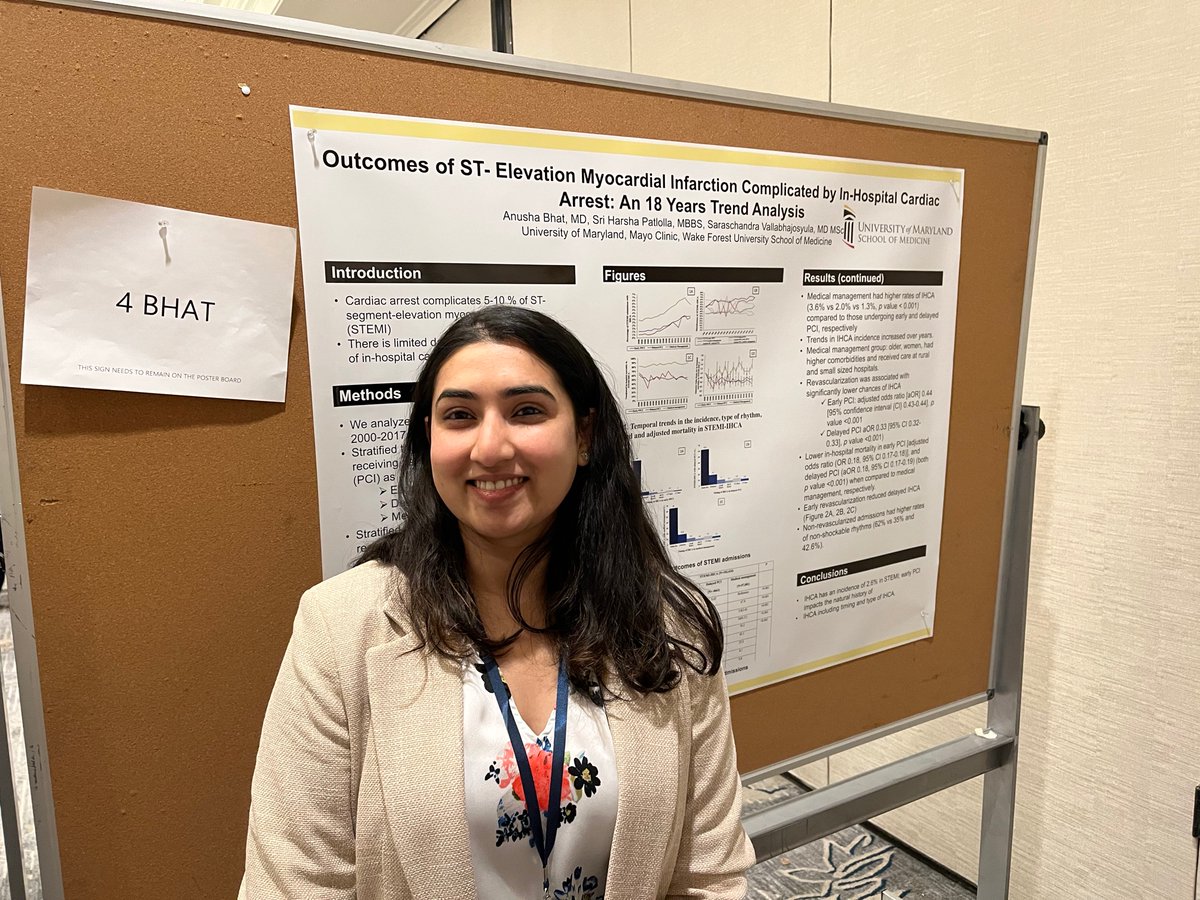 Stanley_Liu_MD's tweet photo. Future interventionalist @AnushaBhat07 rocking #MACCS2022 with not one, but two posters. You make @UM_Cardiology proud! @smuktas @GRamaniMD @UM_Cardiology @ACCinTouch @ACCMaryland https://t.co/2nQXcgVO0w