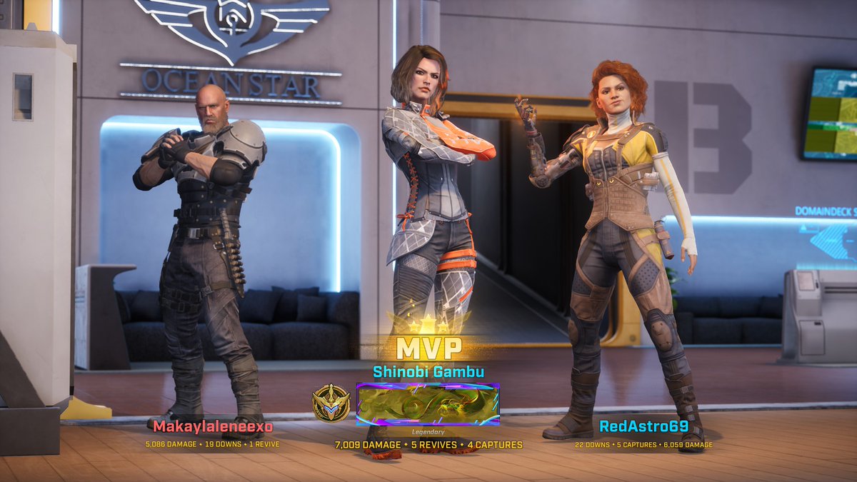 ShinobiGambu's tweet photo. MVP as Mama Dahlia. And under my second favorite outfit of hers. BTW I'm a huge fan of the color Orange. #RogueCompany #GameResults #gamesummary #banner #gaming #gamingresults #winner #TOP3 https://t.co/EE0P9bbREx