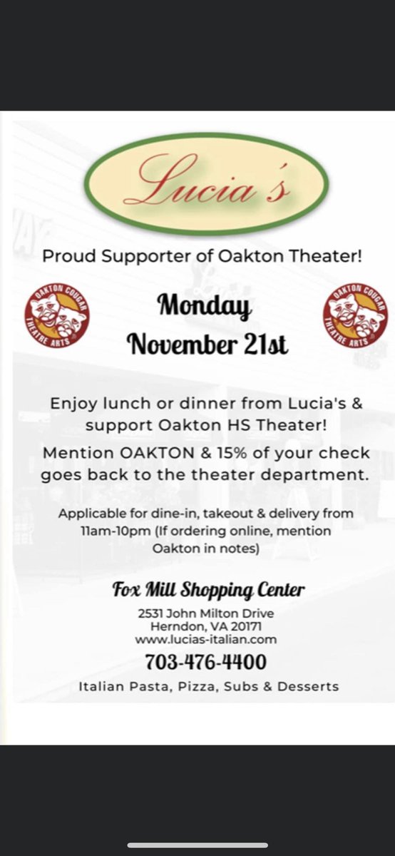 Oakton Theatre 🎭 (@oaktontheatre) on Twitter photo 
