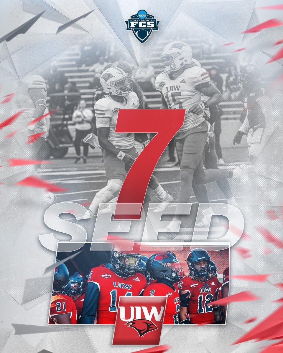 NCAA_FCS's tweet photo. NO. 7⃣ NATIONAL SEED: @UIWFootball

#FCSPlayoffs https://t.co/EXdRDdTtYD