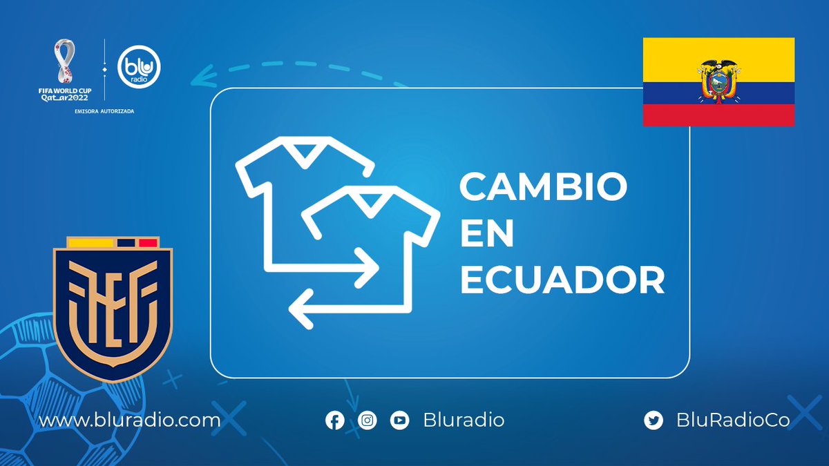 blogdeportivo's tweet photo. @QFA @FEFecuador @BluRadioCo #AlAire #Min76 Cambio en @FEFecuador
Entra José Cifuentes por Enner Valencia
@QFA 0-2 @FEFecuador
Conéctese con la transmisión del equipo deportivo de @BluRadioCo y »» https://t.co/UbfLpId49A «« https://t.co/VpRFlNeqag