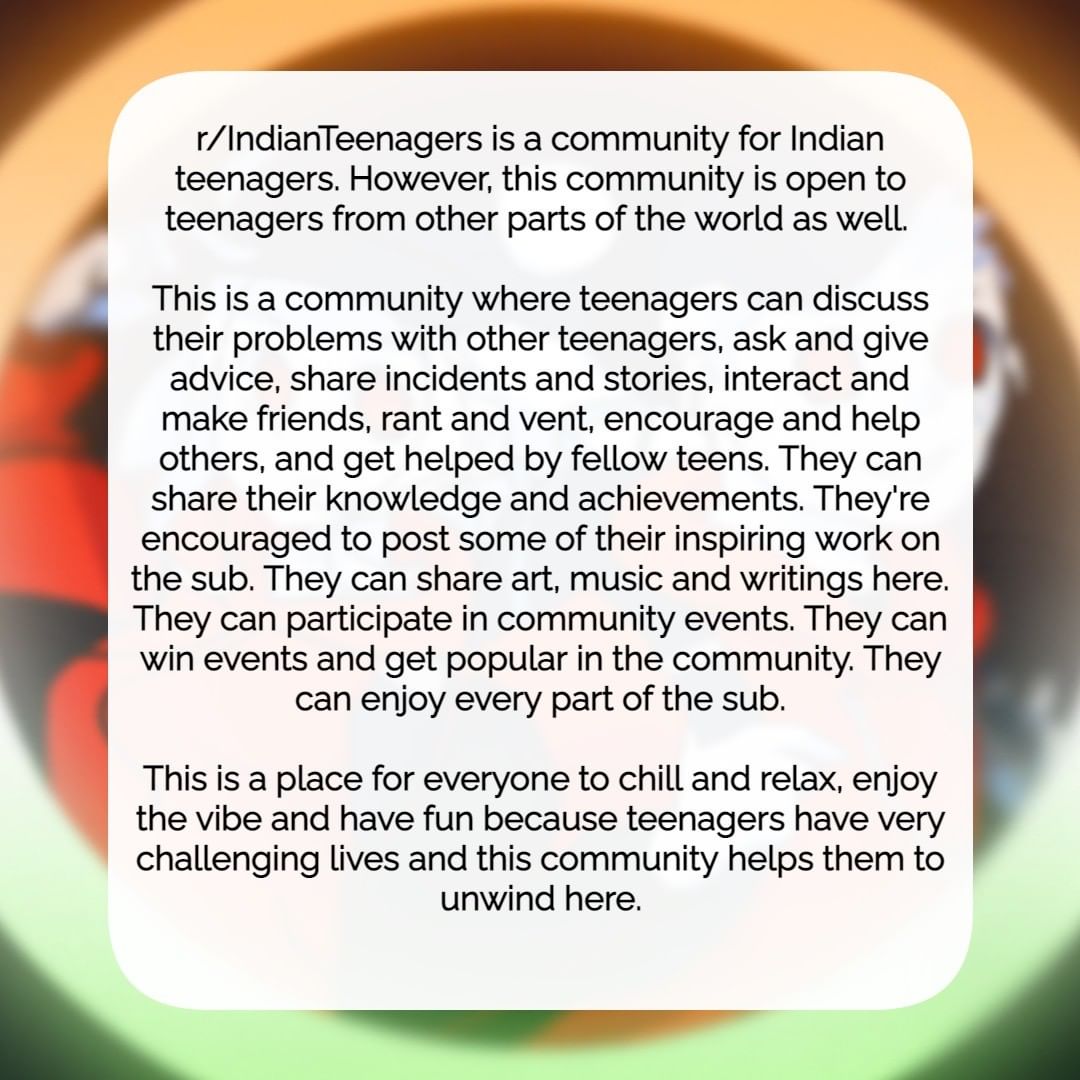 rIndianTeenage1's tweet photo. We hope you have a great time on r/IndianTeenagers :).
Join the subreddit now! 👇🏾
https://t.co/lzqPKy8PVw
#reddit #indianteenagers #redditindia @Reddit https://t.co/ox79aEqQWC