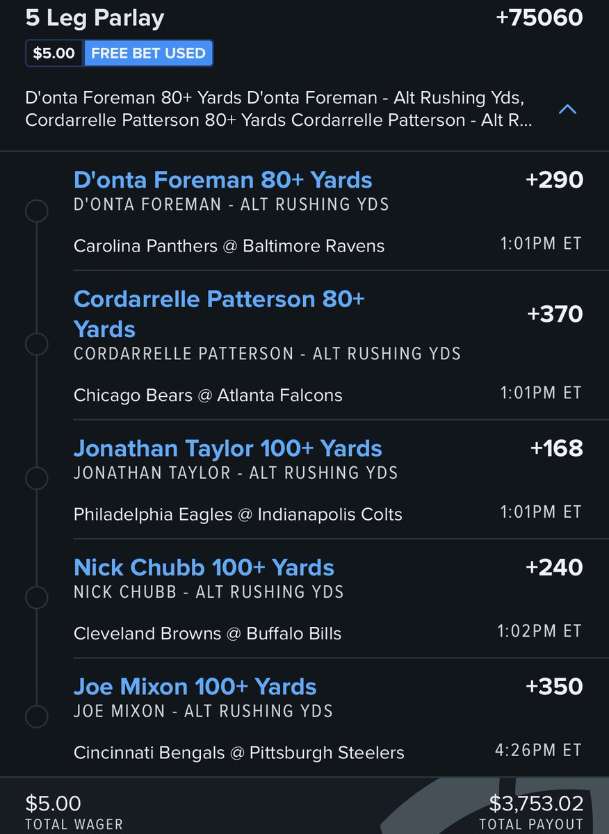 KennyPicksIT's tweet photo. 5 RB yardage lotto https://t.co/meCISeWg99