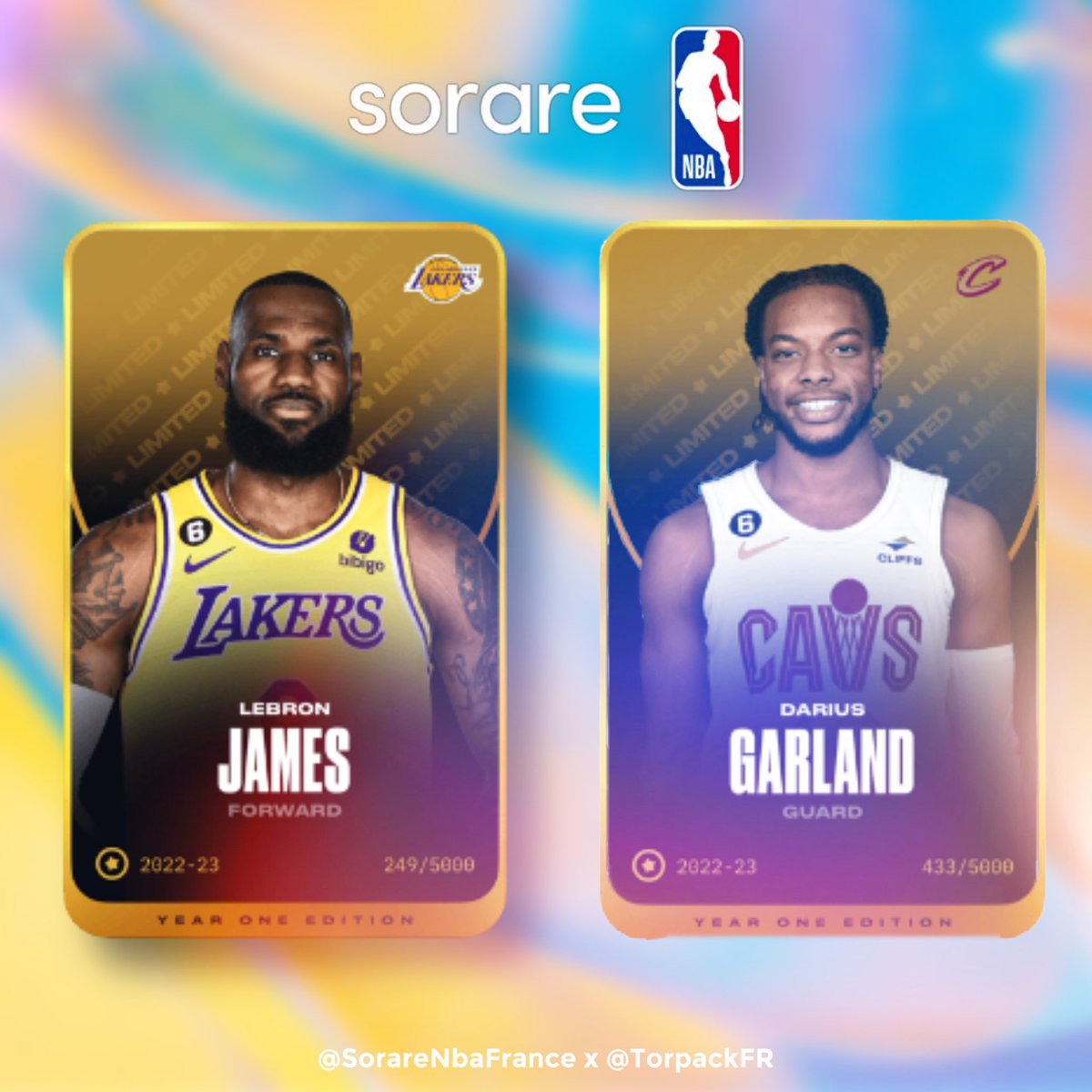 SorareNbaFR's tweet image. 🚨 GIVEAWAY SORARE 🚨

À gagner 👑LEBRON JAMES et DARIUS GARLAND

Conditions pour participer : 

- Follow @SorareNbaFR et @t0rpack
- Retweet ♻️
- Like ♥️

Fin du concours : 24/11 à 20h00

#SorareNBA #Giveaway #Concours   #crypto #SorareGiveaway #NFT #NBA #Sorare