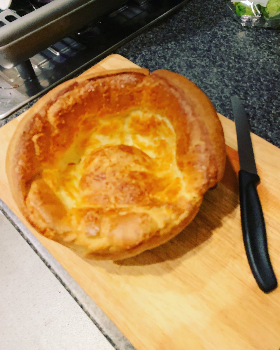 Nothing better after feeling crap all weekend is a chicken dinner, starting with the Yorkshire…