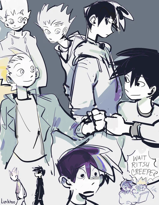 ritsu: dude sorry for traumadumping on you all of a sudden

shou: no no go on i think im figuring something about how I feel about my dad

#mobpsycho100 #ritshou 