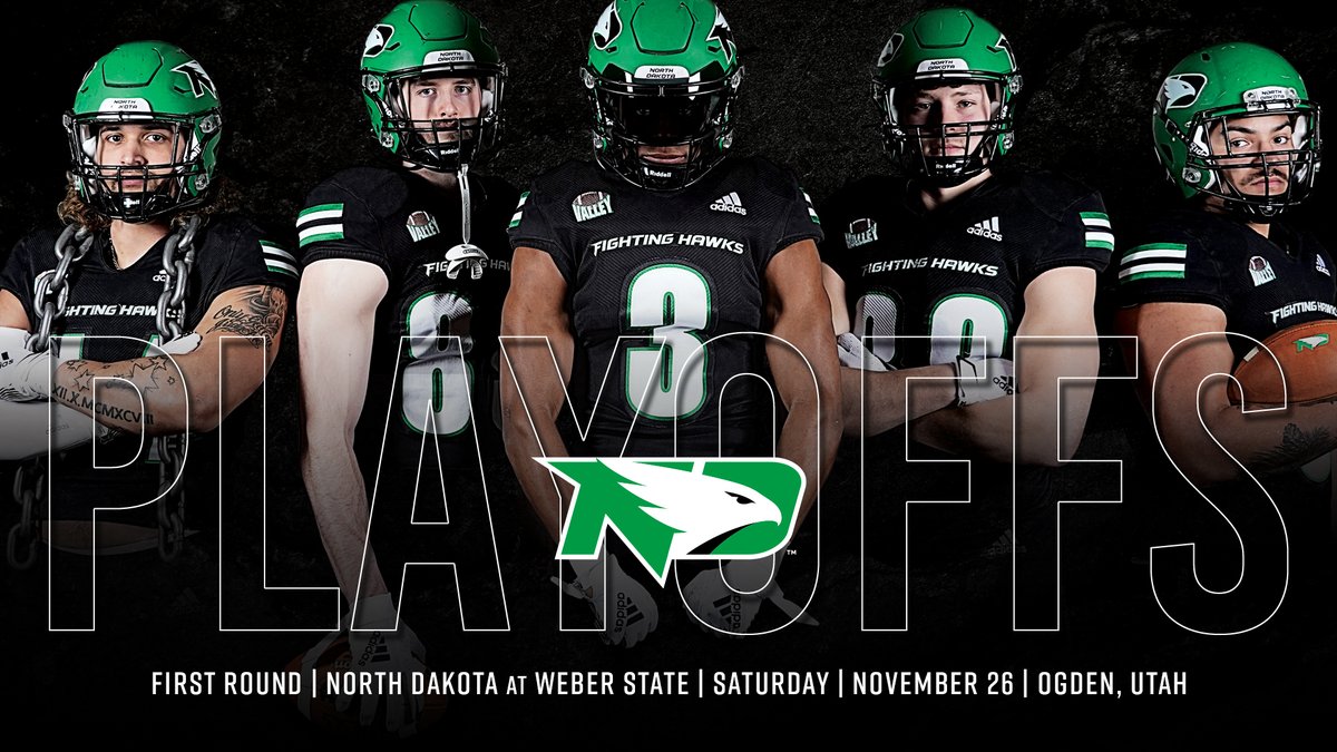 North Dakota is playoff bound and will visit Weber State on Saturday!

#UNDproud | #LGH
