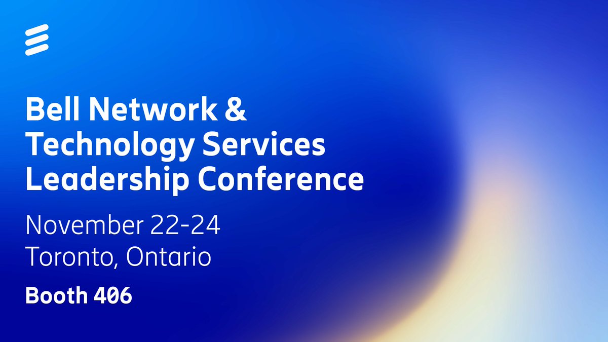 EricssonNA's tweet photo. We're excited to join our friends at @Bell for the Bell Technology Services &amp; Leadership Conference this coming week in #Toronto! Follow us to join the conversation.

#ntslc2022 https://t.co/OzsJGddi9n