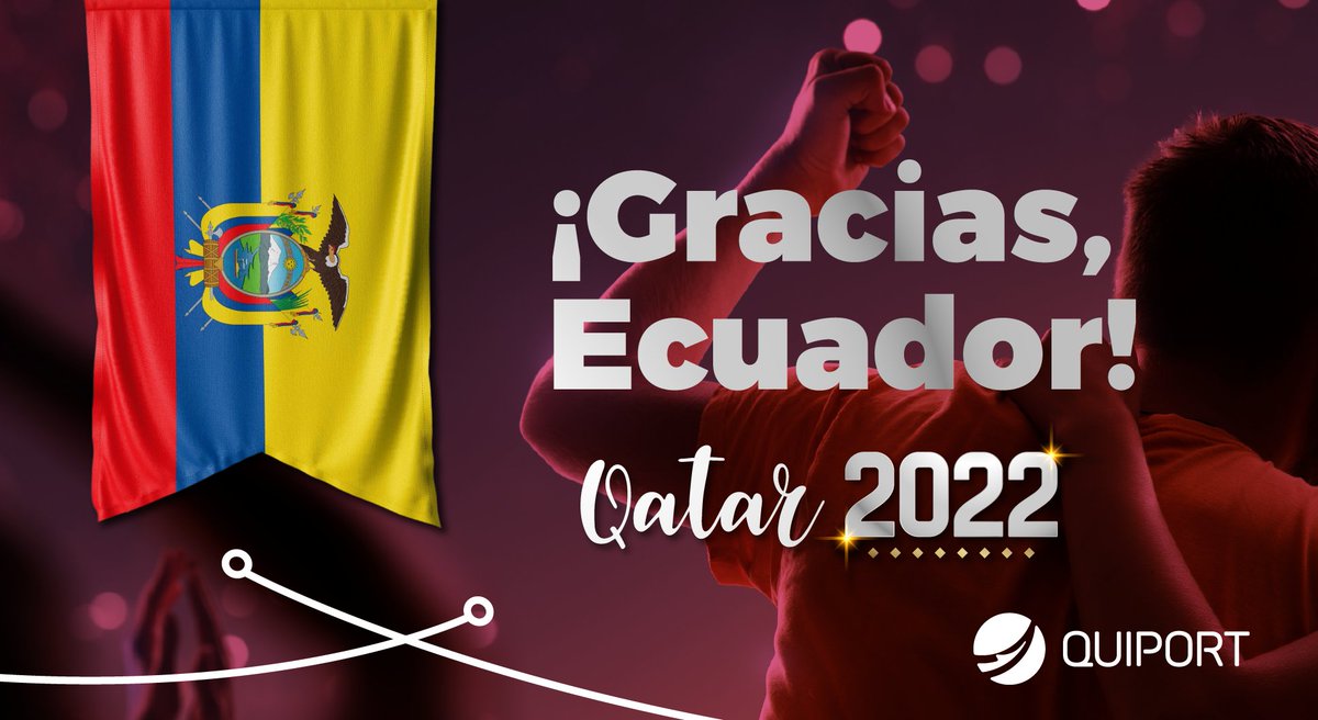 AeropuertoUIO's tweet photo. ⚽️🇪🇨⚽️
💛💙❤️
¡Arriba, Ecuador!
Gracias #LaTri por esta alegría que compartimos todos los ecuatorianos.
#MundialQatar2022.
#SiSePudo 💪
#QatarWorldCup2022 #Qatar2022 https://t.co/3P3zAM3Box