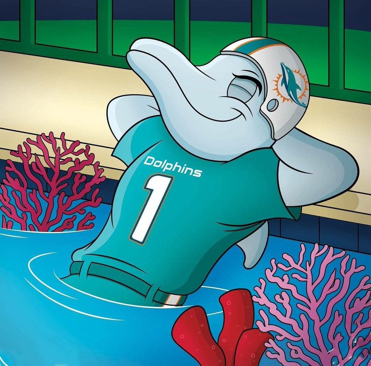 CanesFinz's tweet photo. How we feelin Finlaws? Im straight chillen. #FinsUp H1M https://t.co/1Hz5jRhREw