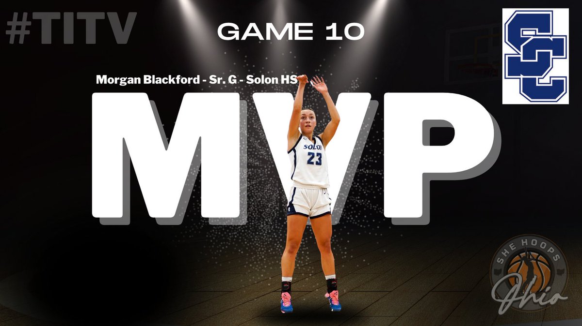 Thrill in the Ville Game 10 MVP - Senior Guard Morgan Blackford takes home MVP honors for the Solon Comets! #TITV #SheHoops