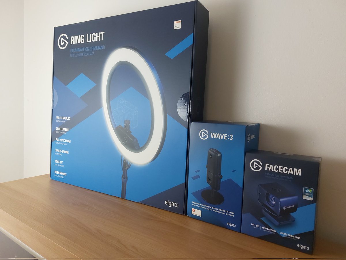 Blackamura's tweet photo. I am humbled by my winnings honestly.
I still can't believe I won the @MrMidasGames & @MiniMidas_ #2KSubs giveaway!!
I can't wait to put these premium pieces of equipment to use to elevate my content!
Thank you for the prizes, @elgato!
#winner #blessed #prizes https://t.co/XjwNm9yS3u