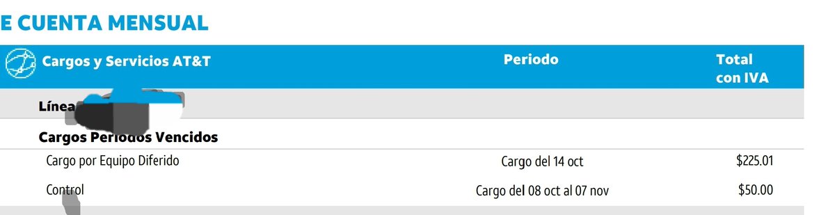 ciberwaster's tweet photo. Hola,@Profeco es valido el cobro por cargo diferido qué hace @ATTMx en cargo directo a facturación? https://t.co/Om0TqmCXh7
