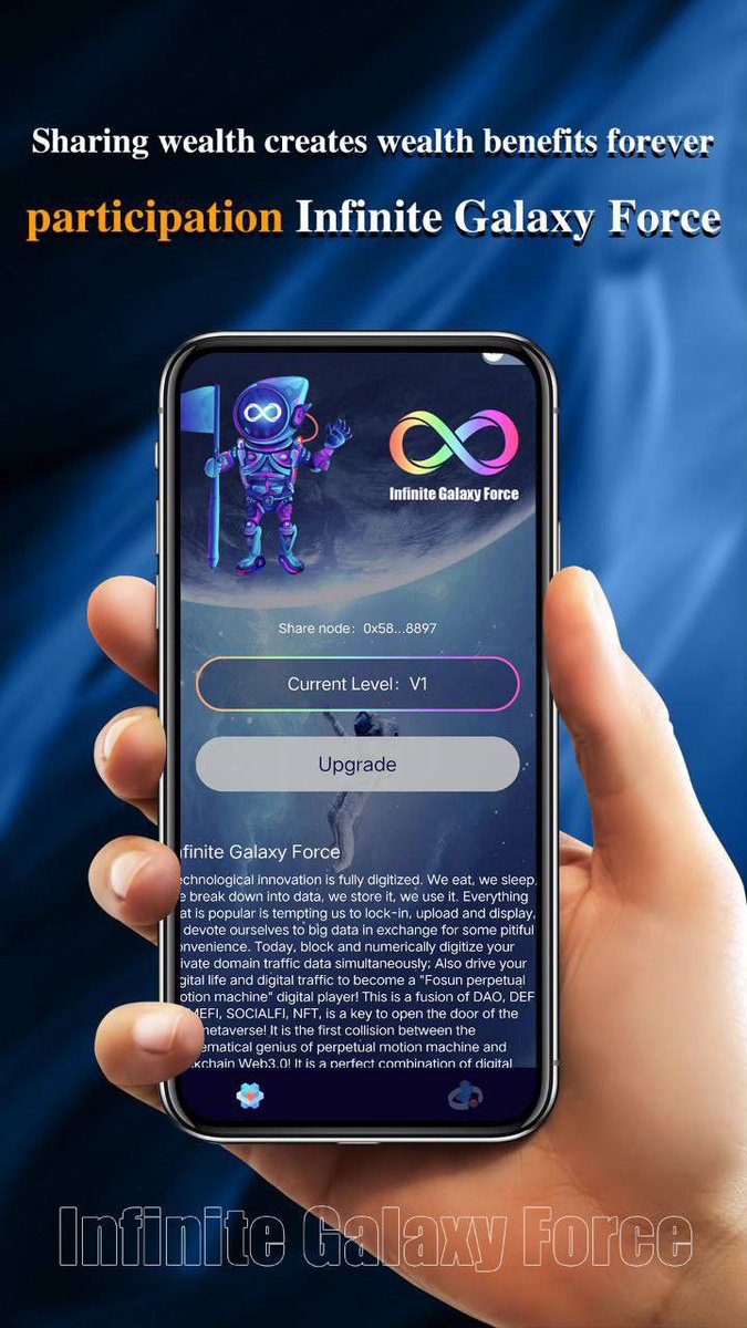 Dfc__Community's tweet image. Participate in Infinite Galaxy Force to achieve financial freedom . 
Powerful matrix algorithms rewards to create wealth .
Low entry start with 100usdt
Ecology of DFC/Seven platform