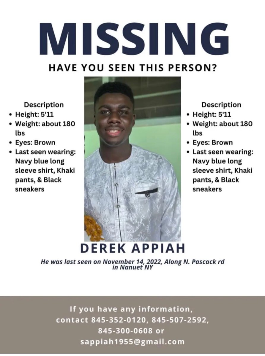 My cousin has been missing almost a week now. If anyone has any information or have seen him. Please contact this number on the flyer. I pray that he comes home safety 🙏🏾