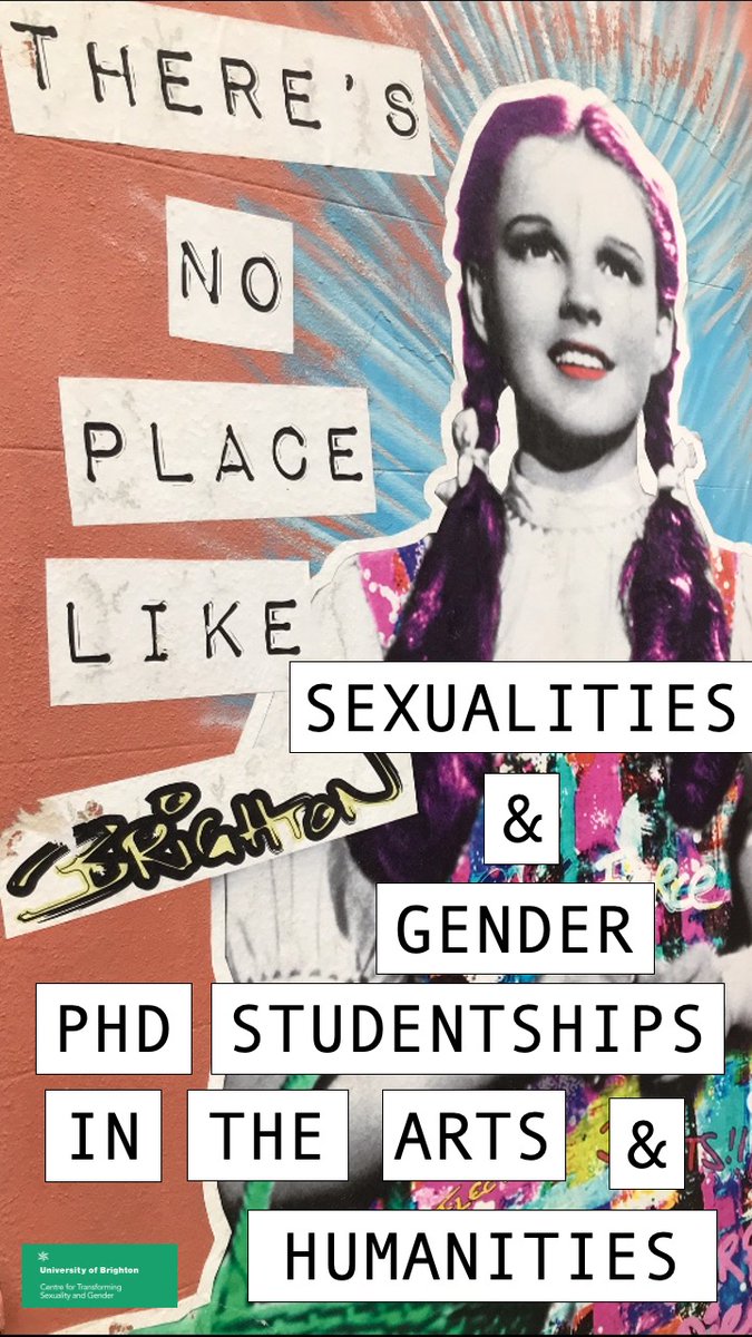 Open call for arts and humanities projects for fully funded PhD studentships in the CTSG! Apply by 03.01.23. See our website for potential supervisors: brighton.ac.uk/ctsg/index.aspx and here for guidelines: brighton.ac.uk/research/postg… Contact us on sexgencentre@brighton.ac.uk