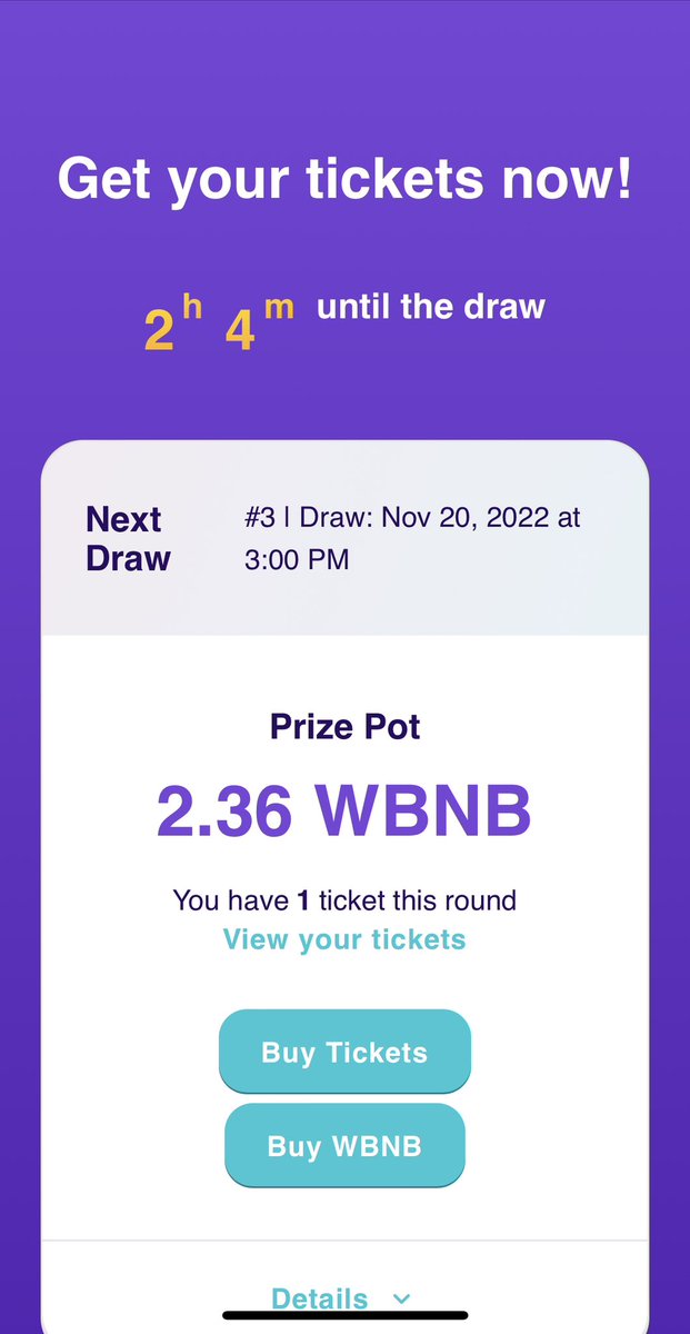Drawing is happening soon! Get your tickets for your chance to win part of the 2.36 BNB up for grab! Go to: dutstaking.com/WBNBLotto/ 3pm EST Today! <a href="/cz_binance/">CZ 🔶 BNB</a> <a href="/DAR_LLC203/">DAR</a> <a href="/Cryptogemsguru/">Crypto Gems Guru 💎</a>