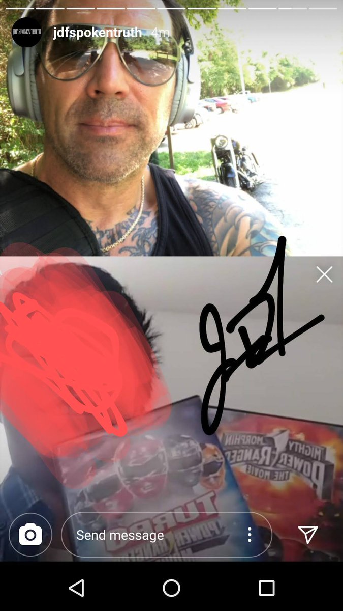 I couldn't believe my favorite childhood power ranger is gone. I watch mighty Morphin zeo and turbo including the red rangers together and the films. To honor him, I met him on Instagram and showed him my power ranger film DVDs. And it has his signature and my face is covered.