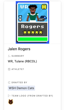 With the fifth pick of the Season 32 <a href="/RFNorthAmerica/">Retro Football of North America</a> draft, the Washington Demon Cats select WR Jalen Rogers, Tulane.

<a href="/RetroDemonCats/">Washington Demon Cats of RFNA 🐈‍⬛</a> <a href="/VoodooRetro/">Voodoo Retro ⚜</a>