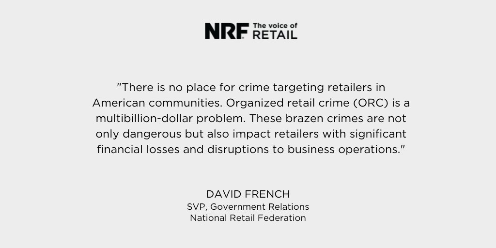 NRFnews's tweet photo. NRF statement on House passage of #INFORMAct. https://t.co/GWBtE8QGAe #organizedretailcrime https://t.co/mdnpdyP9DO