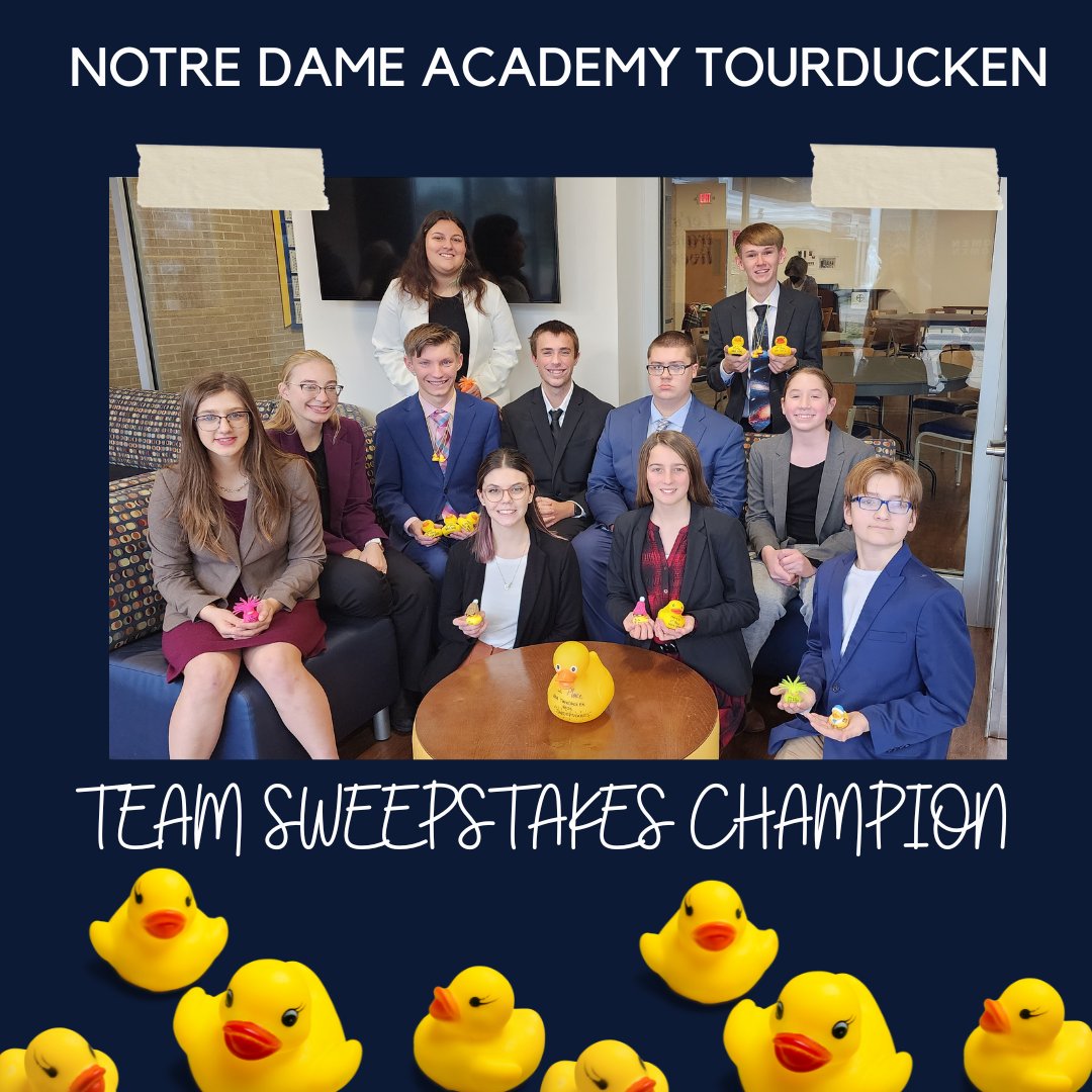 Many duckies were won this weekend at the NDA TOURDUCKEN, including the big TEAM CHAMPION one!
