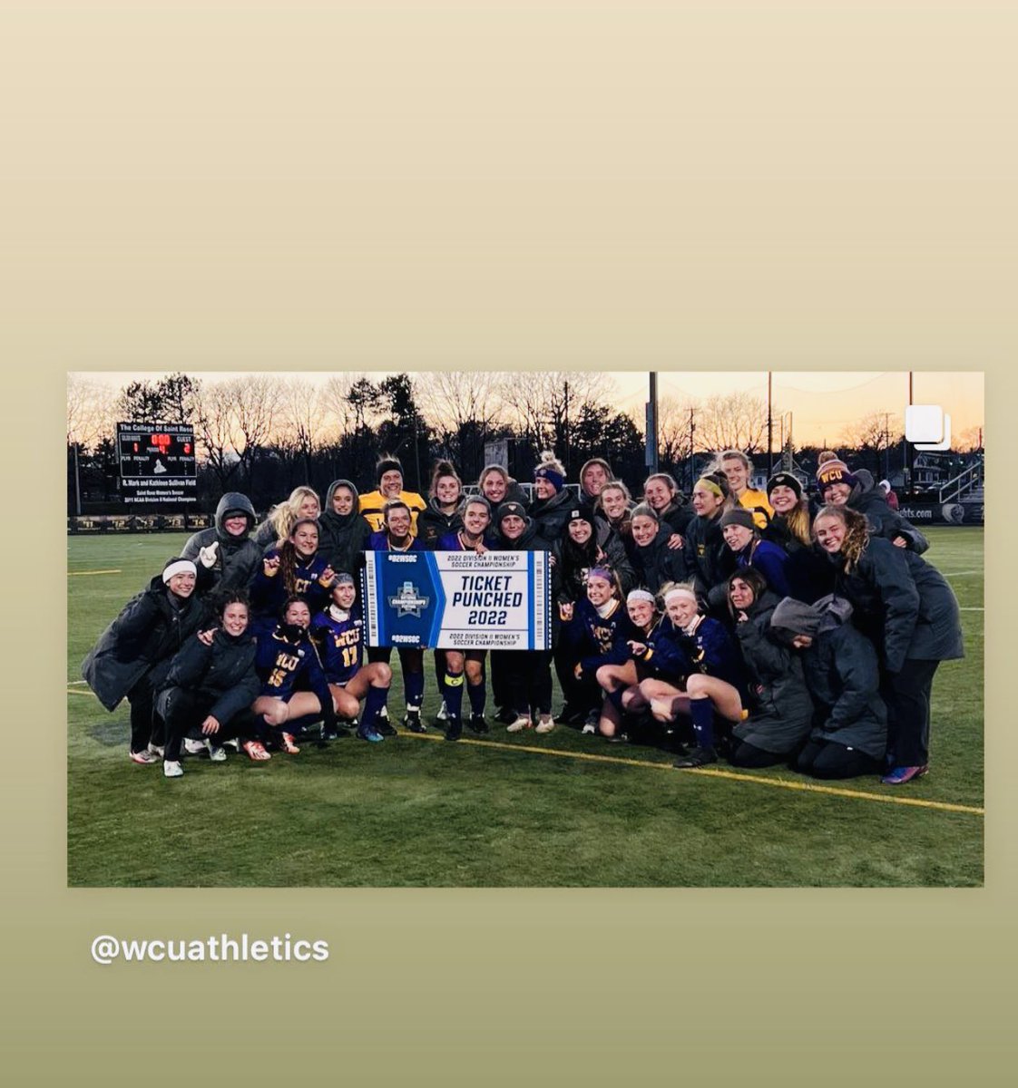 MrsMaxwellLM's tweet photo. Final Four bound!! So proud to be @WCUWomensSoccer alum⚽️ Good luck ladies!! https://t.co/UNqGHnDuQs