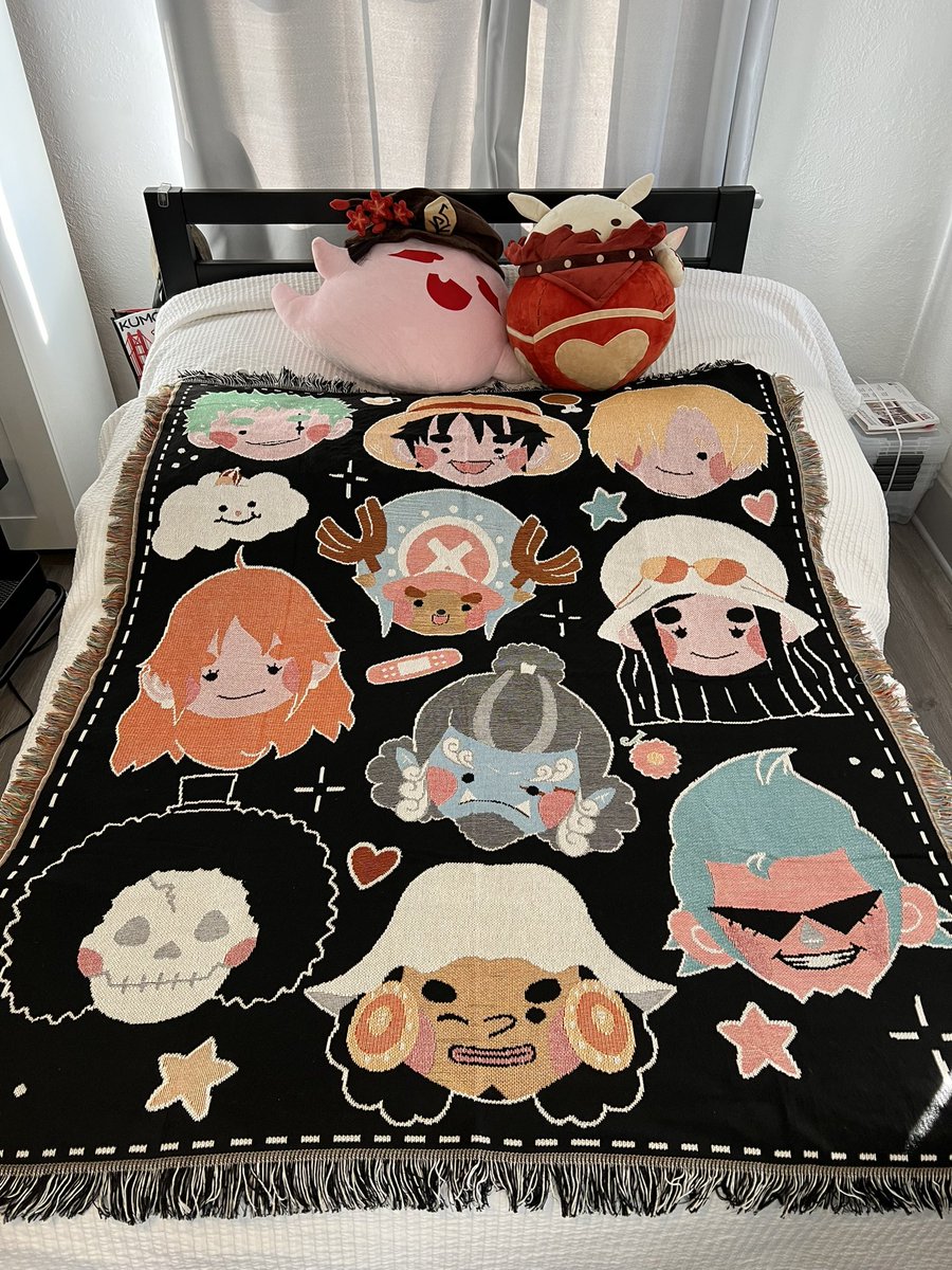 JMB32's tweet photo. The One Piece blanket is home!! Thank you @rozarria https://t.co/uzntrM4JKr