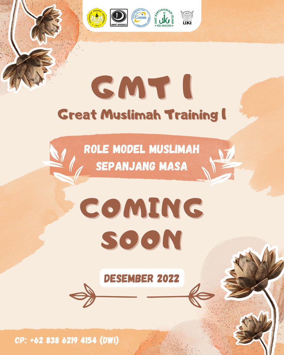 ukifebunsoed's tweet photo. 🌹 *[COMING SOON GREAT MUSLIMAH TRAINING 1]* 🌹

بسم الله الر حمن الر حيم 

_Assalamu'alaikum warahmatullahi wabarakatuh_

Hallo akhawati fillah🙌🏻
Bagaimana kabarnya?  Semoga senantiasa dalam lindungan Allah swt. Aminnn https://t.co/PE6VUPIvbv