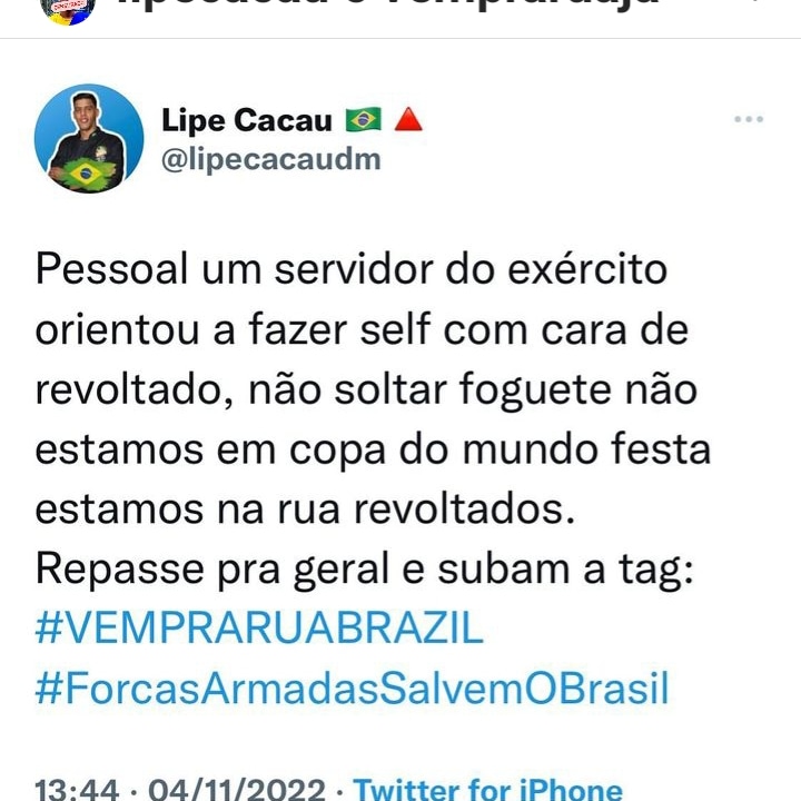 ElianeF56160891's tweet photo. #EstamosEmGuerra
#ACopaAGenteVeDepois
#LulaNaCadeia https://t.co/1KHQt8yedm