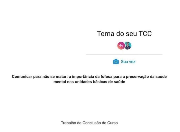 O Melhor tema do TCC