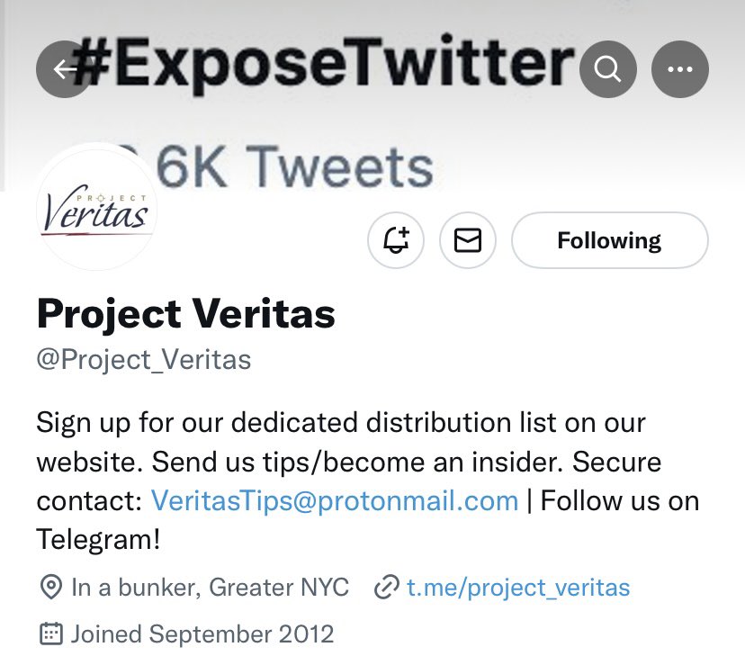 You are currently viewing .@project_veritas is back!!!!!!