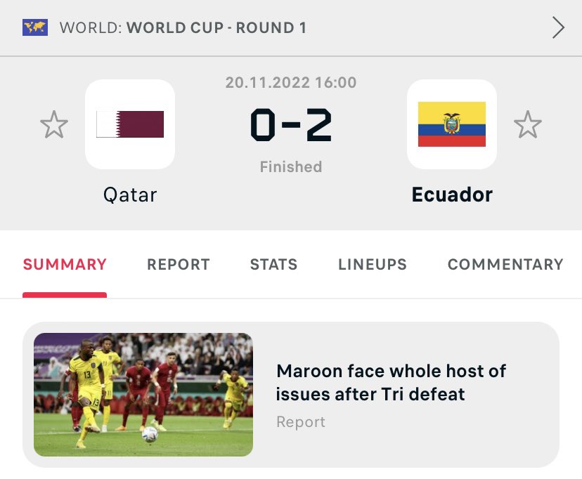 Strong start to the World Cup #QatarWorldCup2022