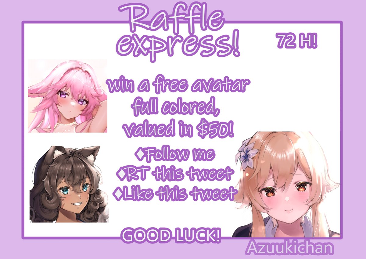 RAFFLE EXPRESS 72H! WIN A ICON FULL COLORED VALUED IN $50!! 
♦Follow me!
♦RT this tweet!
♦Like this tweet! 
I WILL CHOOSE 2 WINNERS THIS TIME! GOOD LUCK!
#raffle #ArtistOnTwitter #illustration #art