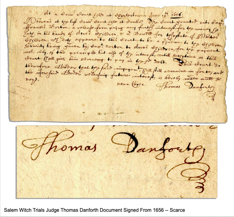 HauntFootsteps's tweet photo. #OTD in 1622, #SalemWitchTrials judge Thomas Danforth was born. Danforth was a magistrate of Massachusetts and best known for his opposition towards the use of #spectralevidence to convict, along with judge Stoughton's seeming presumption of guilt before innocence. https://t.co/ECtRJ4TcDD
