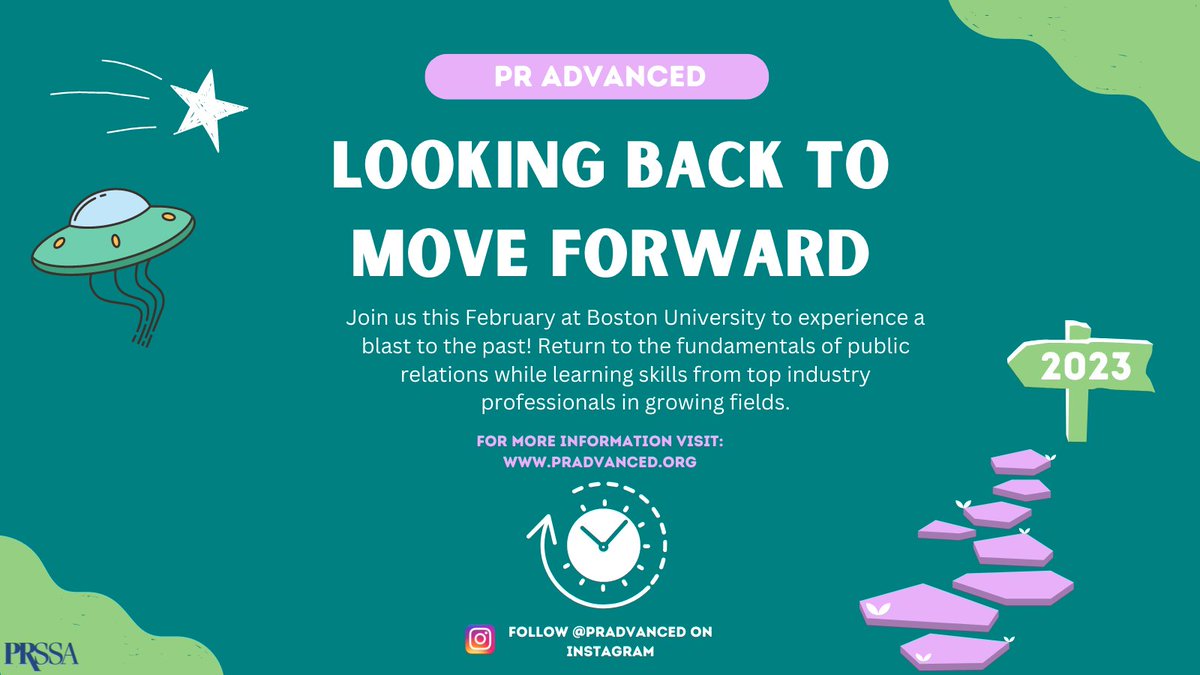 We are so excited to announce the return of our annual conference PR Advanced: Looking Back to Move Forward. There will be speakers and panels from industry leaders combining the basics of PR with the future. Visit the link in our bio to learn more!
