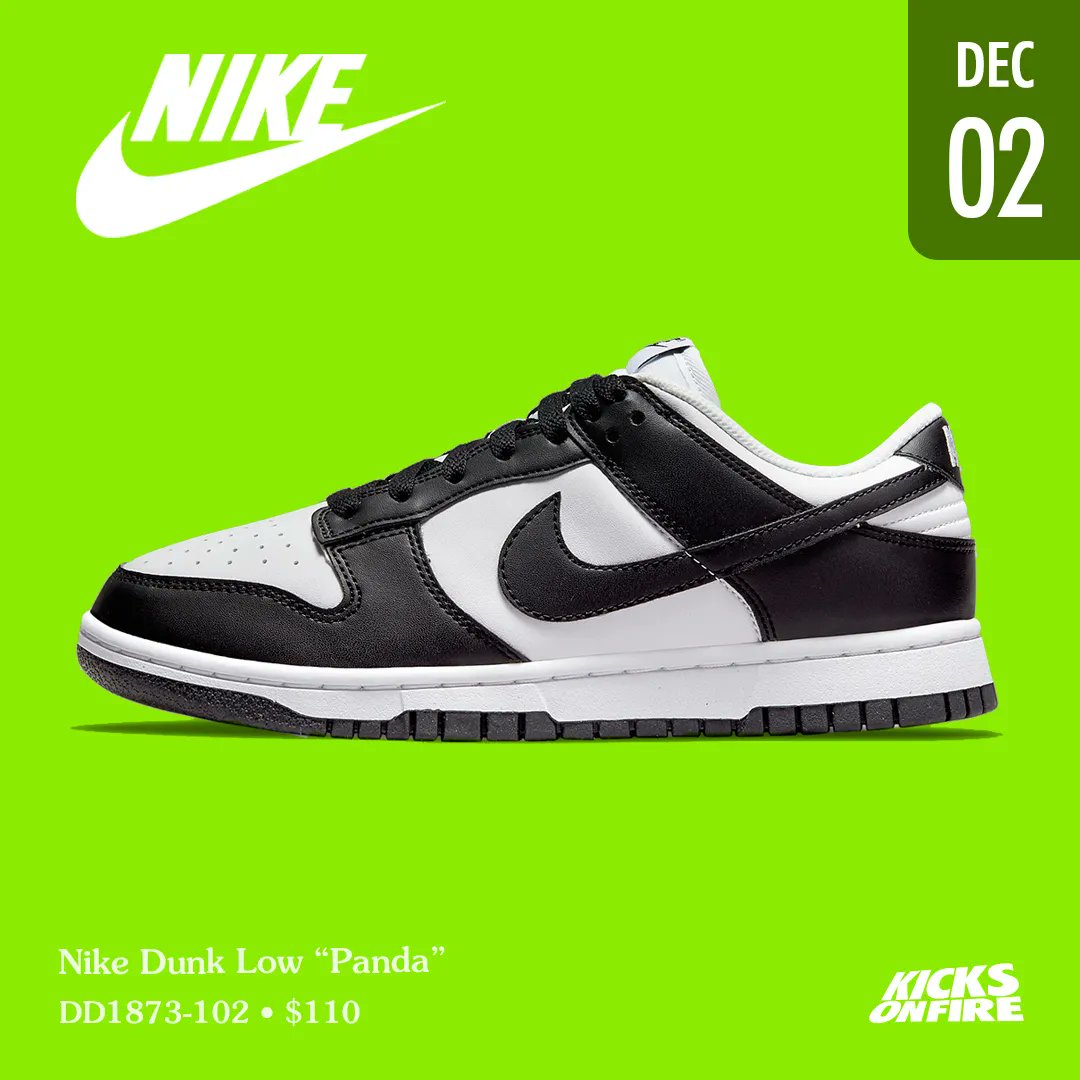 kicksonfire's tweet photo. Nike Dunk Low “Panda”
 🐼 Restocking this 2 December https://t.co/bjXKJdiGfD