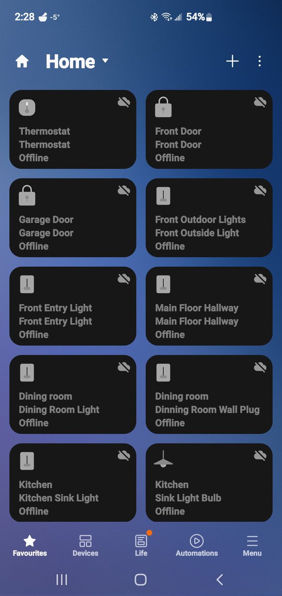 ClaudioAG44's tweet photo. @smartthings This is becoming much. My hub has a solid green light. Worked amazing for 4 years. Last 7 days what a mess. Thing going offline and online by themselves. Cant turn lights on or off. Rules dont work. Internet is up and running. https://t.co/ivQoBn7oMG