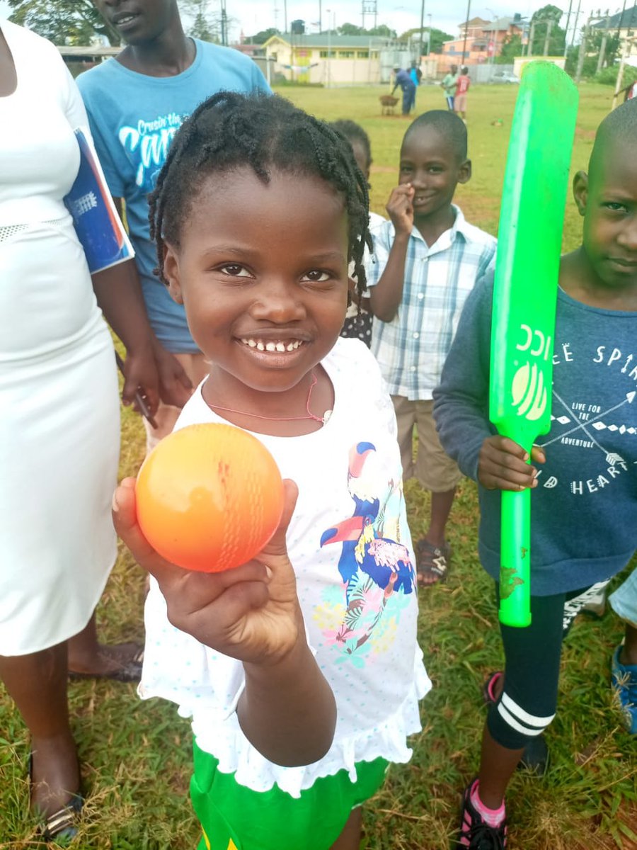 Ambassador Manny coaching cricket to this fabulous bunch in Entebbe. It looks like everyone's having fun