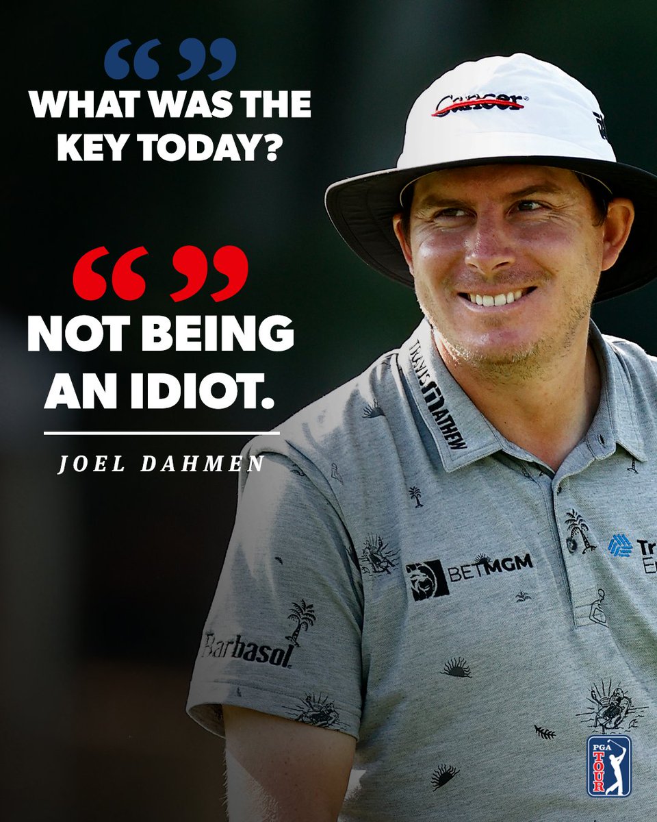 PGATOUR's tweet photo. Never change, @Joel_Dahmen 😂 https://t.co/FrCGBYpDgu