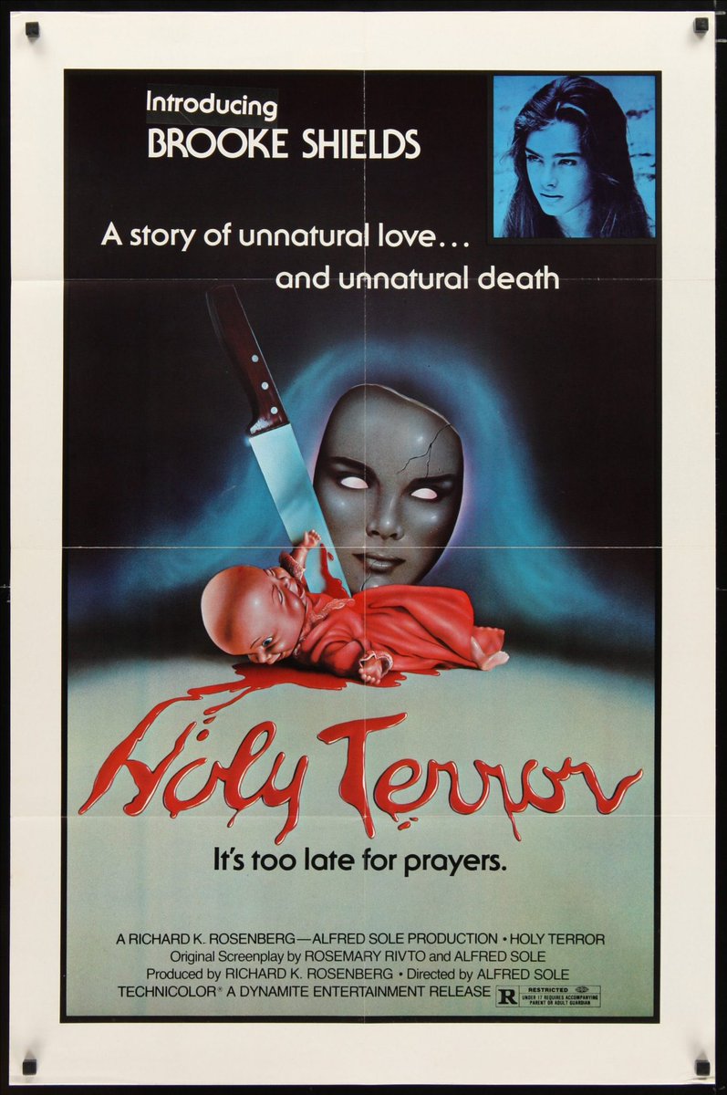 slashersxo's tweet photo. #HOLYTERROR (1976)
#BrookeShields #AlfredSole
#AliceSweetAlice #PaulaESheppard https://t.co/jsUB9p4KSN