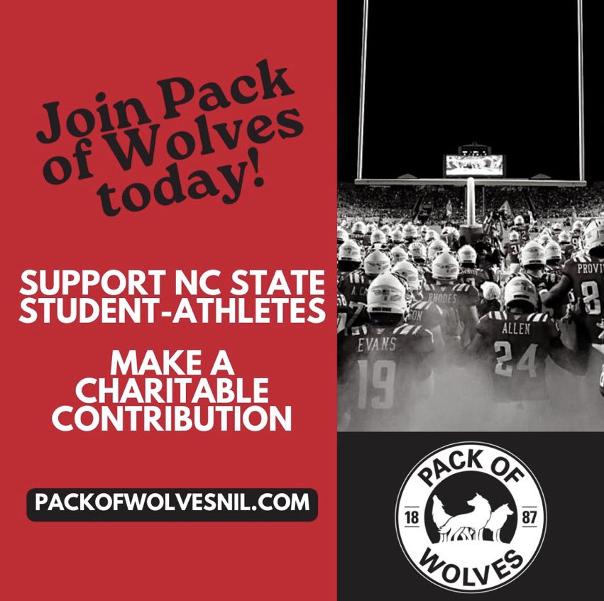 Making a tax-deductible gift to Pack of Wolves is a great way to combine your support for NC State student-athletes with end-of-year giving. Visit @packofwolvesnil to learn more and make a gift.