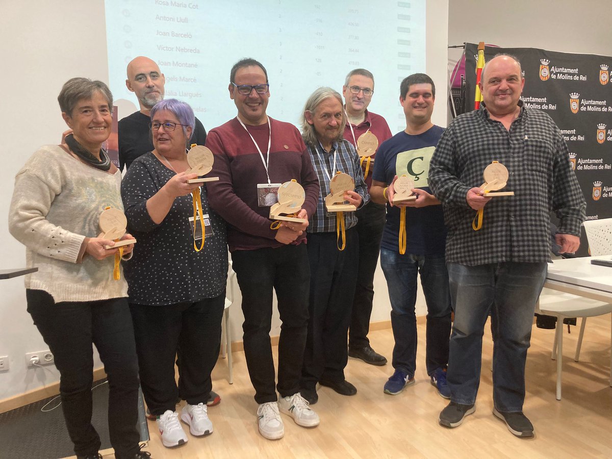 MundScrabbleCAT's tweet photo. Millor paraula: Mercè Illa ESTRANYA 142 pts
Millor paraula amb L·L: @fgelabert AL·LEGAREU 92 pts
Millor jug. sub1200: @AdriaMaynes 4a pos.
Millor jug. sub1000: Neus Torres 19a pos.
Millor debutant: JM Matoses 23a pos

Aviat publicarem la crònica amb més fotos i estadístiques 😀 https://t.co/M7239T9gpT
