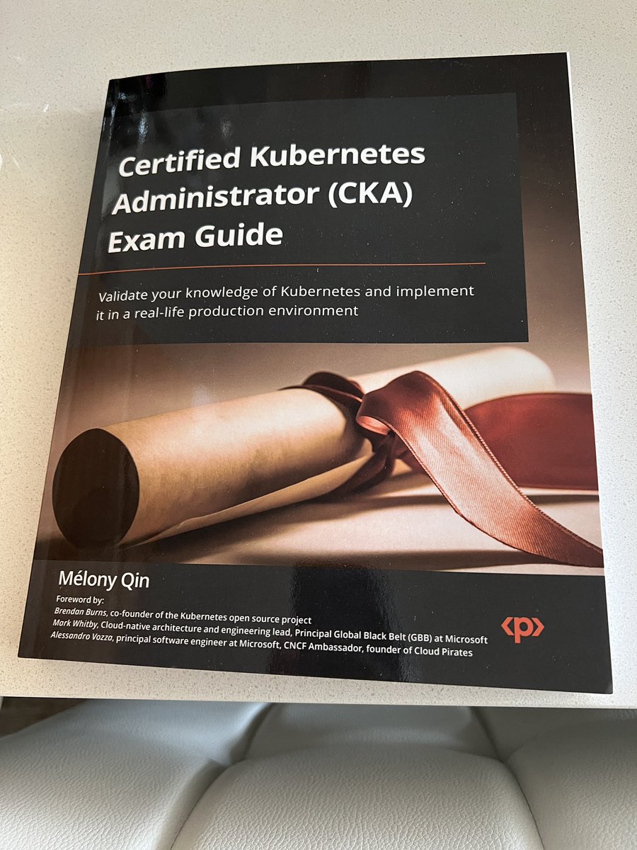 Today is the day! Birds chirping, my new book Certified #Kubernetes Administrator Exam Guide arrived! And you can find it now on Amazon worldwide: amzn.to/3zU7MDT, kindle : amzn.to/3PZt9ZU Forewords by  <a href="/brendandburns/">brendandburns</a> <a href="/bongo/">Alessandro Vozza</a> and <a href="/MarkWme/">Mark Whitby</a> let’s go break some eggs!