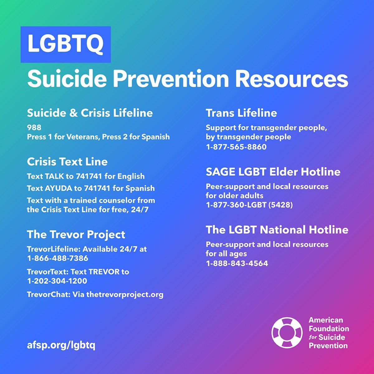 StampStigma's tweet photo. Please know immediate crisis counseling is available for those affected by the shooting in Club Q in Colorado Springs. #TDOR https://t.co/h7aA6aKNh4