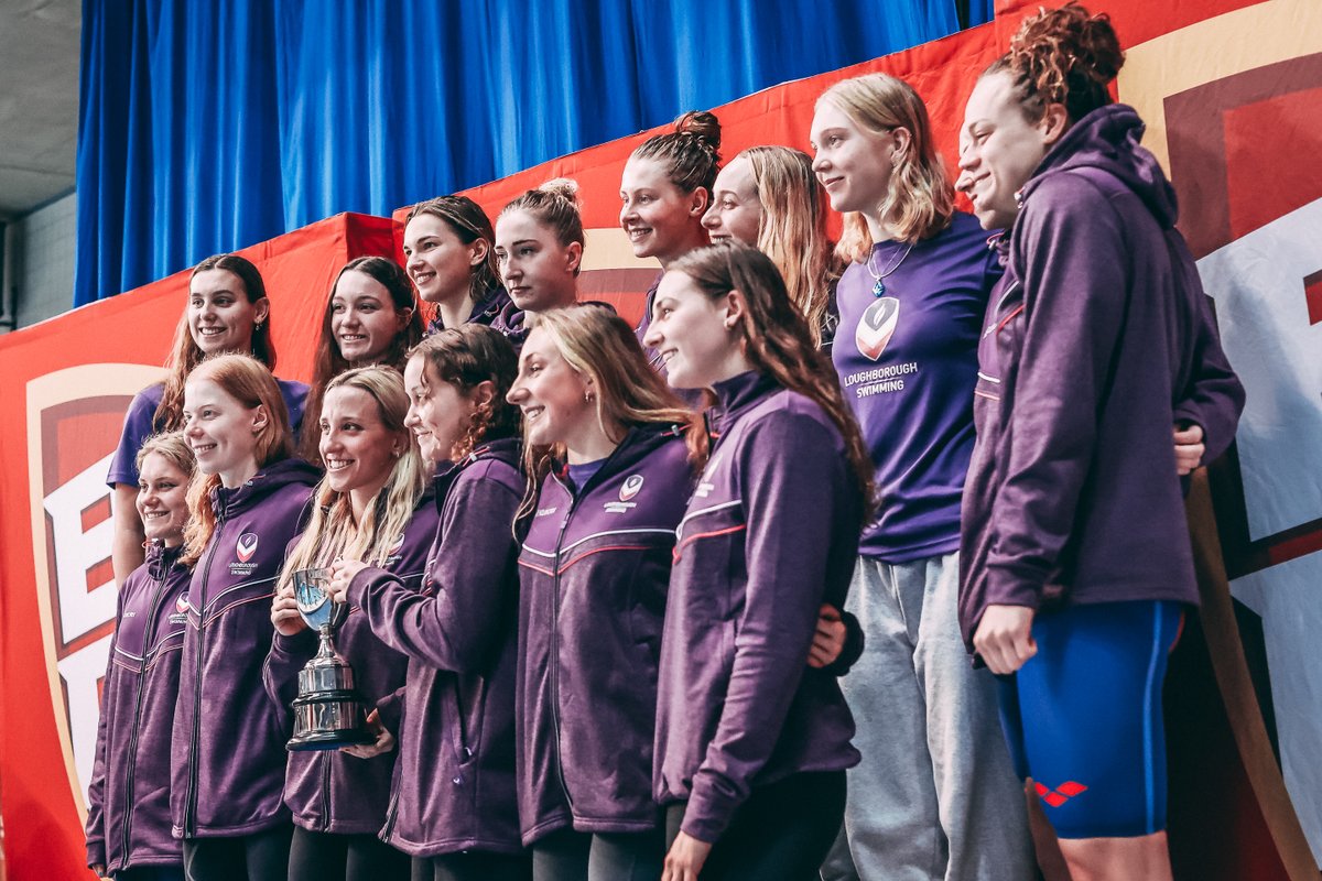 LboroSport's tweet photo. 🏊‍♀️🏆 It’s overall GOLD + Men’s &amp; Women’s GOLD in the pool on an awesome final day at @BUCSsport Short Course! #PurpleReign #WhereHistoryBegins https://t.co/Wz0970RubS