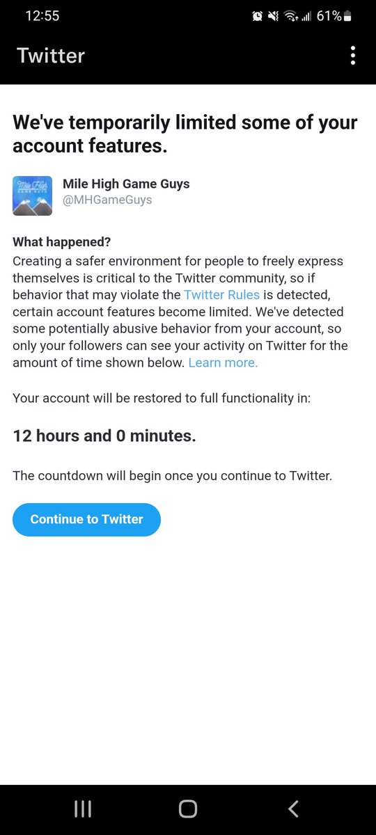 Lmao fuck you too Twitter.