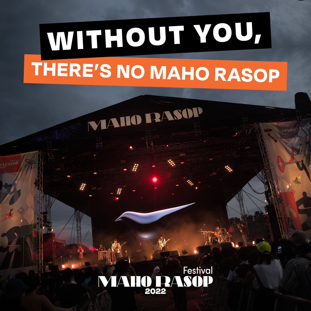 MahoRasop's tweet photo. It’s been 1,098 days that we’ve been waiting to celebrate this with all of you again. Thanks for being a part of #MHRS2022; an extraordinary moment like this couldn’t have been so memorable without you. We hope you’ve had a great time, and see you again next year🫶 https://t.co/tFNq3mDCdR