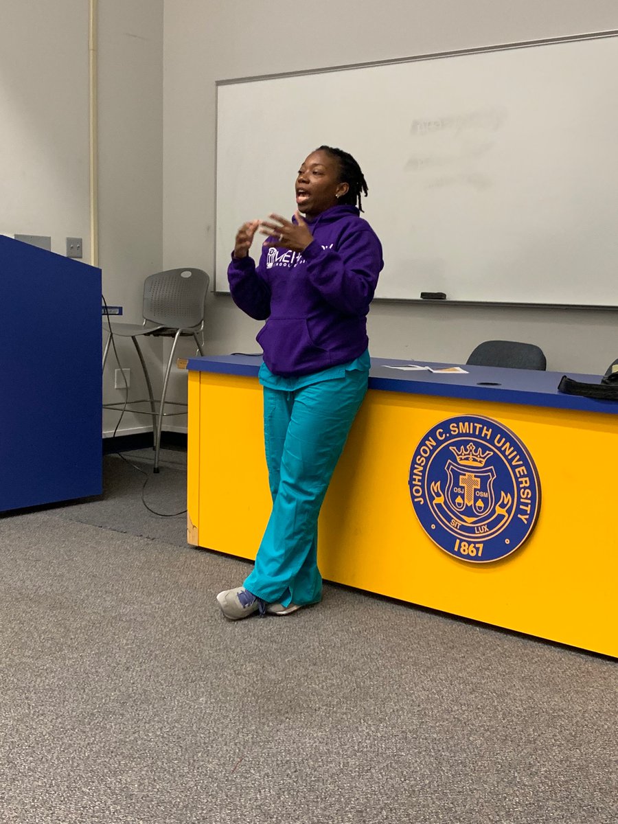 CLTMedAssoc's tweet photo. We had a great time with JCSU students at their BKX chapter meeting on Nov 17! Thanks to all of our members who came out! https://t.co/NrLSRIAO8g